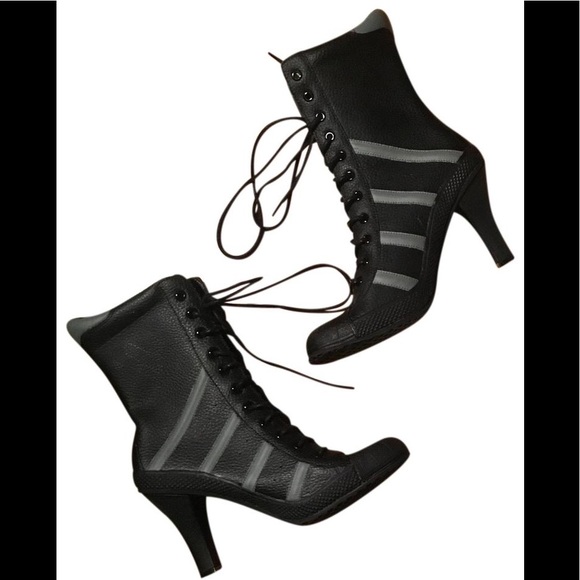 heeled sneaker boots